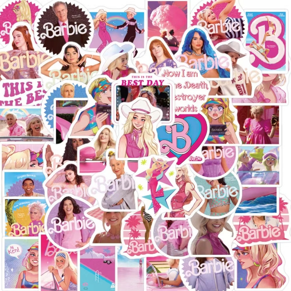 50pcs Barbie Waterproof Vinyl Decal Stickers
